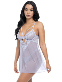 Queen Elsie Sheer Babydoll Brunnera Blue