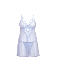 Queen Elsie Sheer Babydoll Brunnera Blue