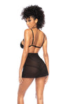 Mapale Two-in-One Babydoll and Teddy Black-Rebel Romance