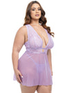 Queen Stassi Sheer Babydoll Purple Lavendula