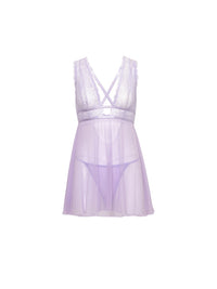 Queen Stassi Sheer Babydoll Purple Lavendula