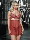 Arielle Sheer Lace Babydoll