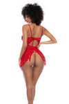 Mapale Playful Apron Style Babydoll Red-Rebel Romance