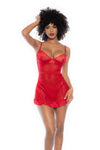 Mapale Playful Apron Style Babydoll Red-Rebel Romance