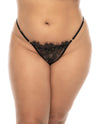 Mapale Queen Selma Eyelash Lace Underwire Strappy Cups Babydoll Black-Rebel Romance