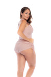 Mapale Lounge Plus Size French For Love Two Piece Pajama Set Rose-Rebel Romance