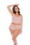 Mapale Lounge Plus Size French For Love Two Piece Pajama Set Rose-Rebel Romance