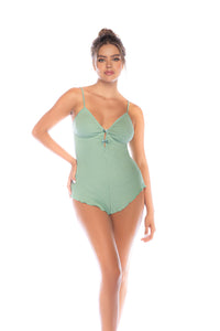 Mapale Lounge French For Love Sleep Romper Mint-Rebel Romance