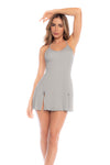 Mapale Lounge French For Love Sleep Chemise Nightie Grey-Rebel Romance