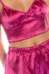 Mapale Lounge Two Piece Pajama Set Sparkling Fuchsia