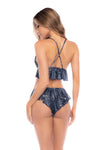 Mapale Lounge Stellium Cami Pajama Set Sapphire Blue Print