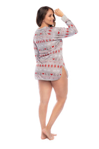 Mapale Lounge Plus Size Let it Snow Sleep Tee
