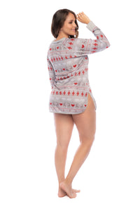 Mapale Lounge Plus Size Let it Snow Sleep Tee