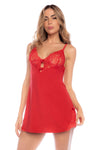 Mapale Lounge Flirting with Trouble Sleep Babydoll Red-Rebel Romance