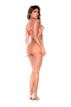 Mapale Ultra Sheer Embroidery Mesh Babydoll Seductive Garden