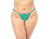Queen Classic Soft Stretchy Lace Chemise Babydoll Green