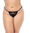 Queen Classic Lace Robe Soft Satin Trim Black