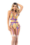 Embroidered Garter Teddy Tuscany Yellow