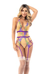 Embroidered Garter Teddy Tuscany Yellow