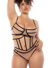 Mapale Queen Solaine Sheer Mesh Illusion Underwire Bra Set Nude/Black-Rebel Romance