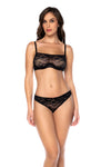 Mapale Contemporary Underwire Bra Set Black-Rebel Romance