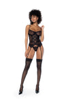 Mapale Yours Truly Flirty Lace Bustier Set Black-Rebel Romance