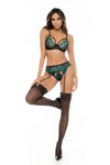 Mapale Fearless Femininity Underwire Bra Set Black/Emerald