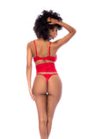 Mapale Heart Lace Bra Set Red-Rebel Romance