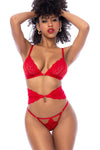 Mapale Heart Lace Bra Set Red-Rebel Romance