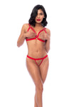 Mapale Heart Open Cup Bra Set Sexy Red-Rebel Romance