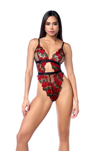 Rose Embroidery High-cut Teddy