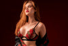 Romance Rose Embroidery Sheer Mesh Underwire Bra Set