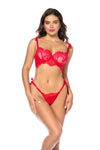 Playful Ties Be The Gift Bra Set Valentine Red