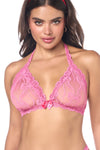 Dreamy Delicate Feminine Lace Bralette Bra Set Valentine Pink
