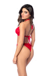 Dreamy Delicate Feminine Lace Bralette Bra Set Valentine Red
