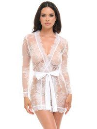 Amore Robe Feminine White Lace