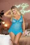 Shirley of Hollywood Plus Size Sheer Mesh Babydoll