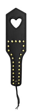 Premium Faux Leather Open Heart Lingerie Accessory Black