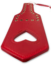 Premium Faux Leather Open Heart Lingerie Accessory Red