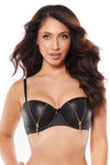 Axami Balconette Latex Bra Gold Zippers