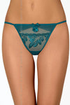 Axami Basilic Embroidered Sheer V-String Thong
