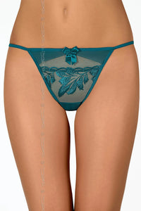 Axami Basilic Embroidered Sheer V-String Thong