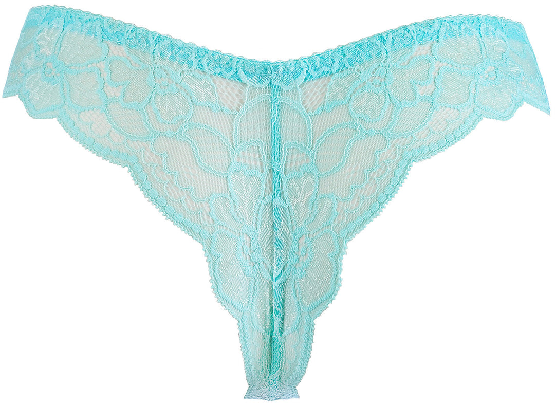 Axami Lace Thong Panty Dream Aqua Blue