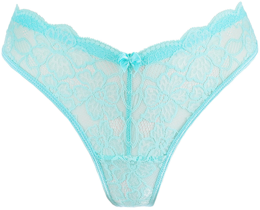 Axami Lace Thong Panty Dream Aqua Blue-Rebel Romance