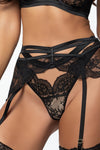 Axami Lace Thong Panty Just Like Heaven Black