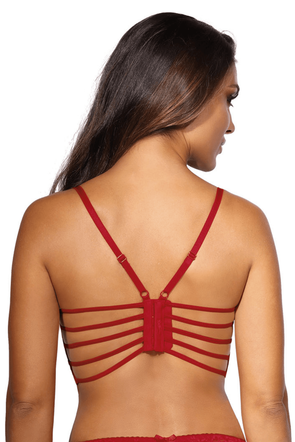 Axami 9691 Golden Dream Longline Bra Red