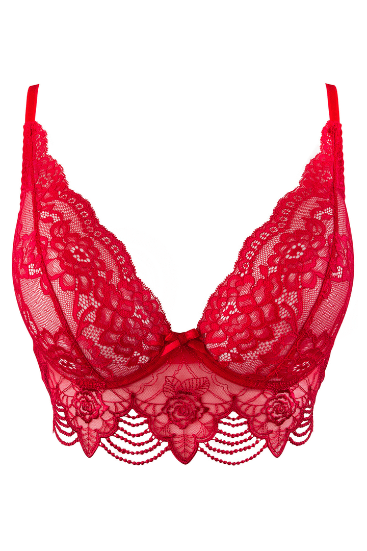 Axami 9691 Golden Dream Longline Bra Red