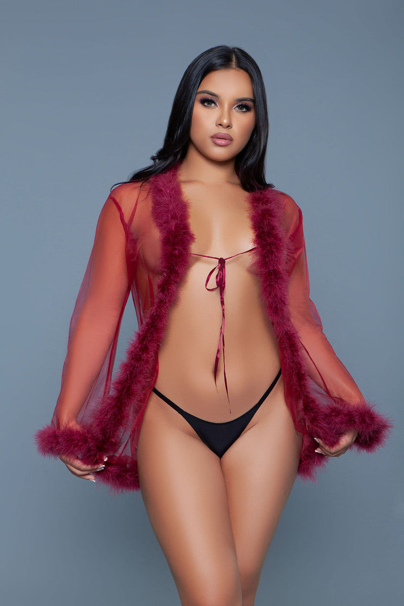 Burlesque BeWicked Bou Robe Maroon