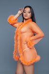 Burlesque BeWicked Bou Robe Neon Orange