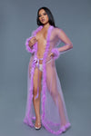 Burlesque BeWicked Marabou Robe Lavender